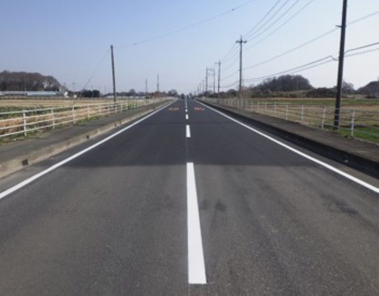 写真:単独公共単独道路維持修繕事業(舗装(適管債))舗装補修工事の工事後